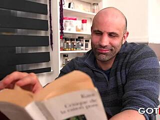 milf autumn's huge tits bounce as she gets deepthroated and fucked roughly in lingerie