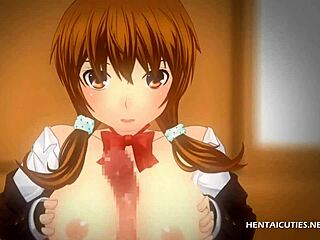 Hentai babe switches from blowjob to pussy with big cock.