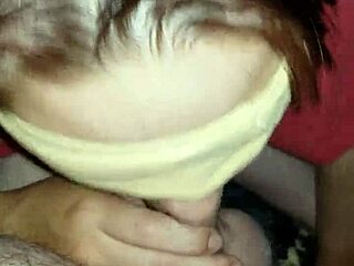 Jailey Sucks Dick Blindfolded In Sloppy Old Blowjob