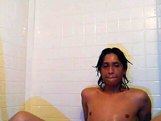 J Sanchez engages in self-fucking with masturbation and assfucking in bisexual anal sex