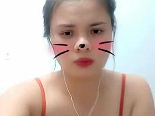 Emo girl with big tits in action