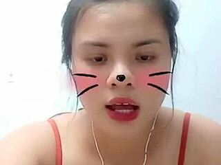 Emo girl with big tits in action