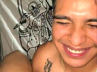 Young latina stepmother at home engages in intimate encounters with family member involving oral sex and deep penetration