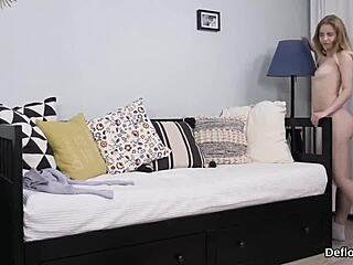 Cute Kitten Masturbates Tight Pussy Until Orgasm