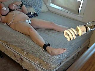 Bound in Bondage, Natural Tits Exposed While Pussy Gets Fucked Hard