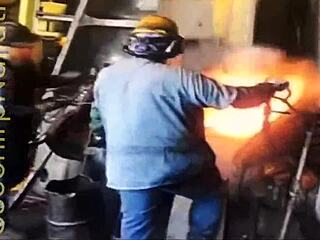 Wife starts early morning intimacy on summer day