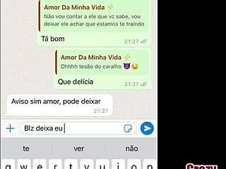 my husband asked via whatsapp for me to fuck the neighbor at home, giving everything including ass