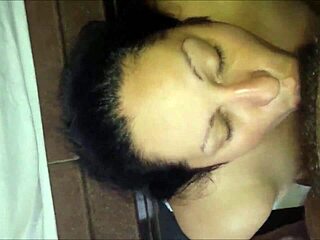 Black Amateur Chick Receives Homemade Chocolate Facial During Intense Sex Session