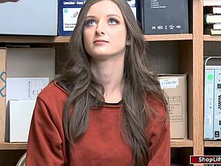 teen burglar gets fucked doggystyle for stealing clothes, deepthroat on monster cock, amateurs watching 😈