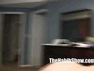 this thick pawg gets banged by a hairy arab guy in the hood