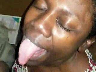 Intense ball licking and sucking action.