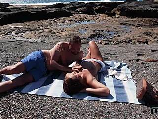 Pornstar Sucks Cock Outdoors Cumshot