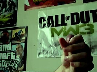 stroking my thick cock to cumshot