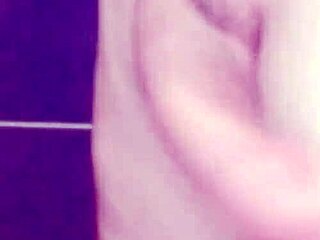 masturbation in the bathroom with spanking and cum