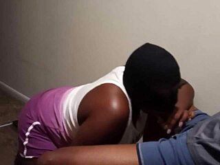 Deepthroating and gagging on a big cock