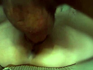 Young girl surprises with cum in her shaved pussy