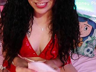 Latina girls masturbation and challenge in honey play box