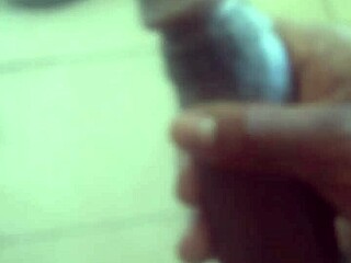 I masturbate my big black cock, uh, dick