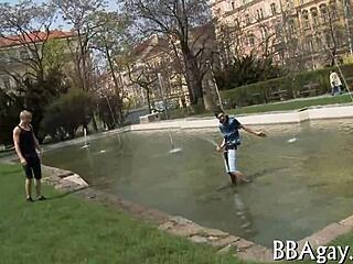 Detailed Scene Of Two Men Engaging In Passionate Homosexual Sex With Intense Kissing And Oral Pleasures.