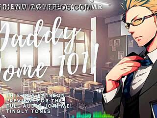 Dominant teacher roleplays extra help with masturbation for boyfriend in ASMR audio