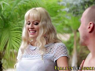 REAL BUSTY PORNSTAR RIDES HARD IN TATTOOED BLONDE SCENE