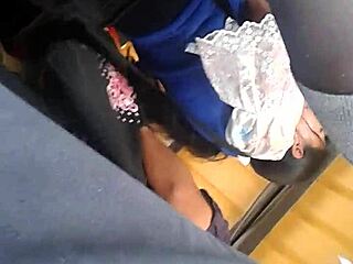 Upskirt Nylon Tease in Short Skirt and Panties