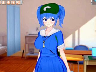 Touhou Project Kawashiro Nitori Boobs Rubbing in 3DCG Anime Video