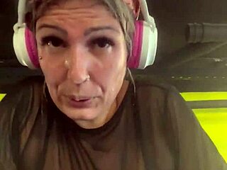 I went to gym only in bra, got all wet and dripping between legs