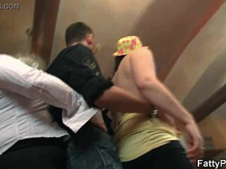 Drunken curvy girl reveals herself at a nightclub
