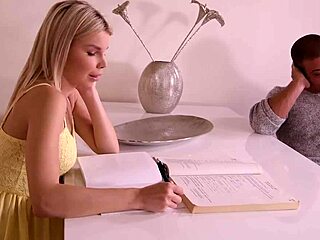olivia sin daydreams about deepthroating her tutor's big cock on her birthday