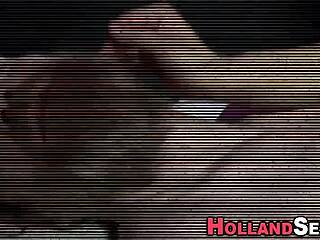Dutch sex worker stimulated manually