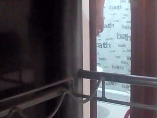 spy on the chubby woman in the bathroom