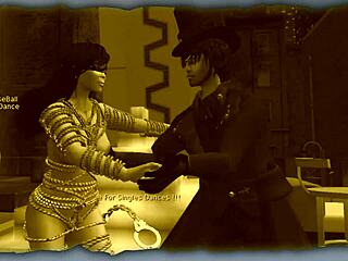 bound babe dances intensely in bondage