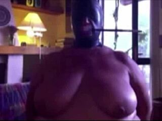 Augusta Hooded And Bound Wife Gagging On Cigarette