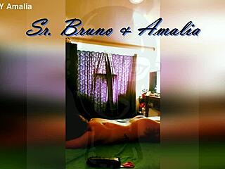Colombian submissive Amalia undergoes strict spanking and bondage