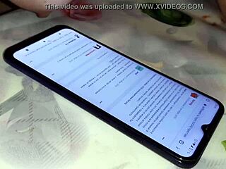 my girlfriend plays with her big boobs on phone, lesbian fun