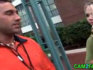 Hot blonde girl in free porn video