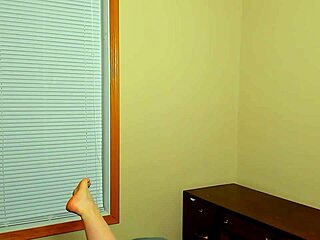 A teen girl pleases herself on webcam