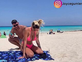 Brazilian beauty Bonita's sensual beach experience with soyjoy