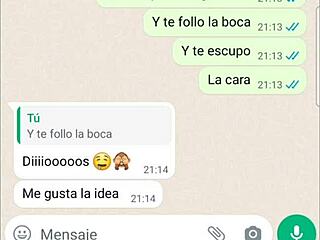 Latina girlfriend chats on phone about steamy past encounters.