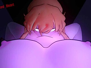 Cartoonish POV of adorable girl pleasuring herself with dildo