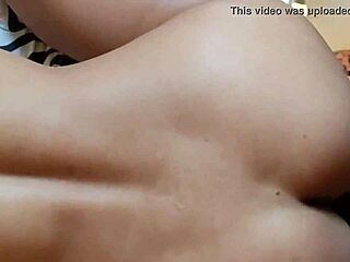 Skinny hot girl contrasts with big dick in intense fucking.