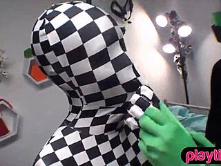 College teens in costumes get wild at dorm party, ending in groupsex! 🎉