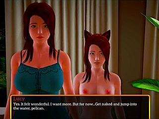 in my new family, redhead gets bent over for big cock doggystyle