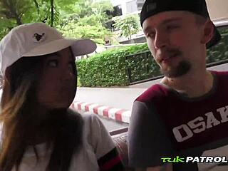 Wow! Asian Teen Sips Milkshake Before Hard Doggystyle Pounding!