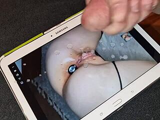 Intense Cumshot Tribute For Maggy156