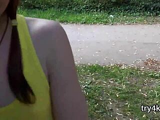 A cute and kissable girl performs a POV blowjob before getting her tight pussy pounded
