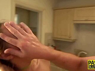 Euro Amateur Babe Gets Dominated By Huge Cock!