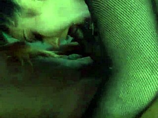 On the first night, Latina sucks and licks black cock in lingerie.