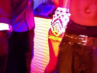 Girl Sits On Ciroc Bottle While Eating Girl Out On Stage